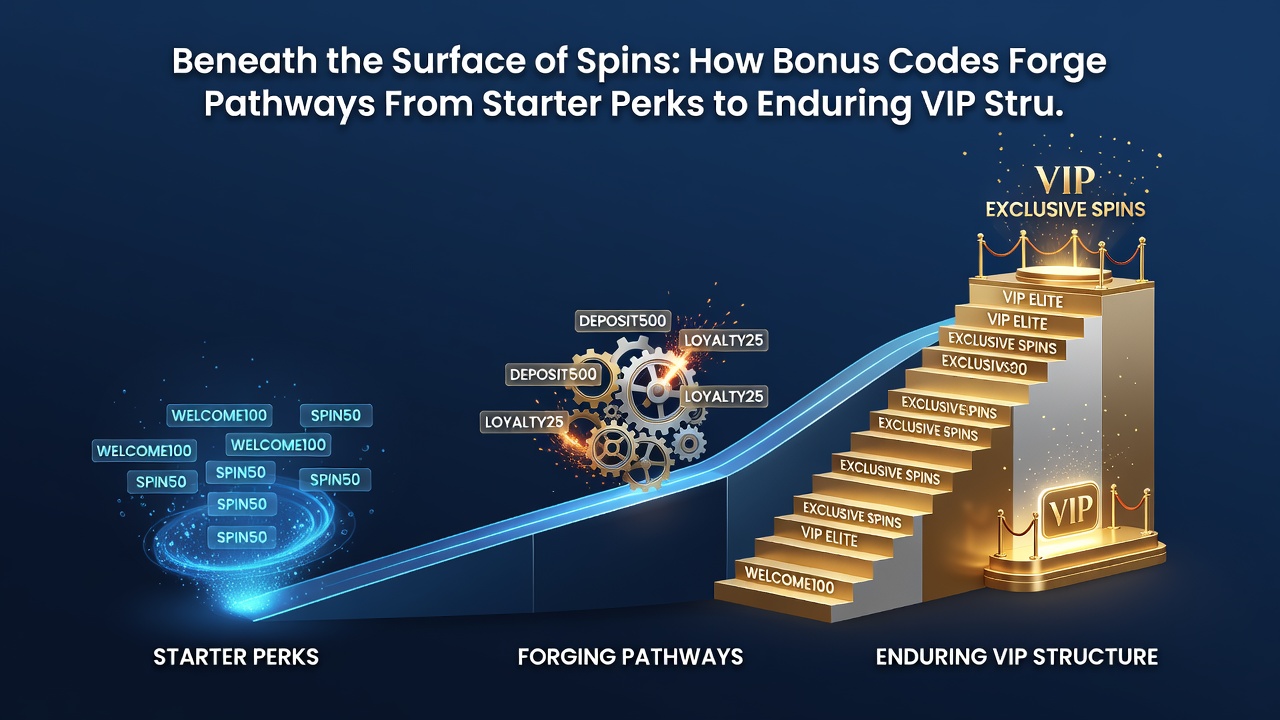 Diagram of mobile casino ecosystems illustrating bonus code transitions to VIP tiers