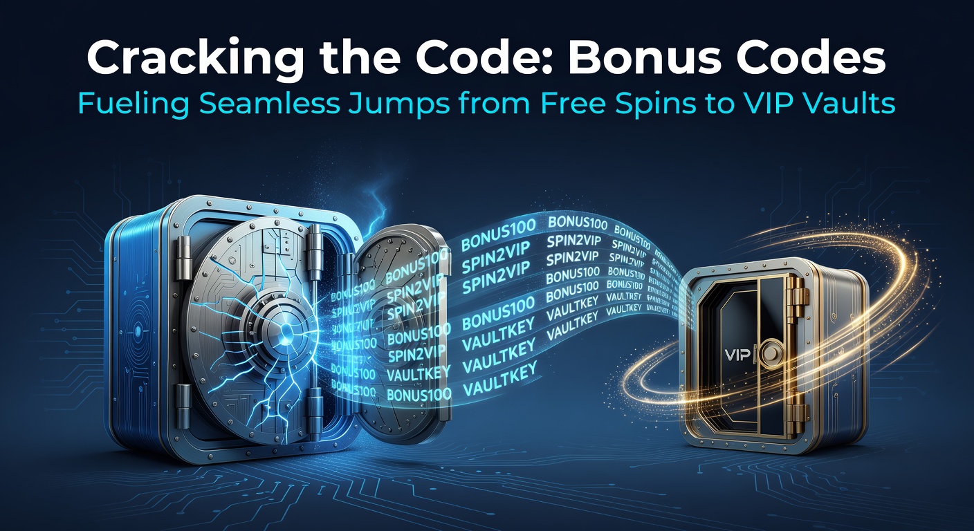 Grafik zeigt einen stilisierten Code-Schlüssel, der eine Tür zu einem VIP-Tresor mit Free-Spin-Symbolen öffnet, symbolisiert nahtlose Casino-Übergänge