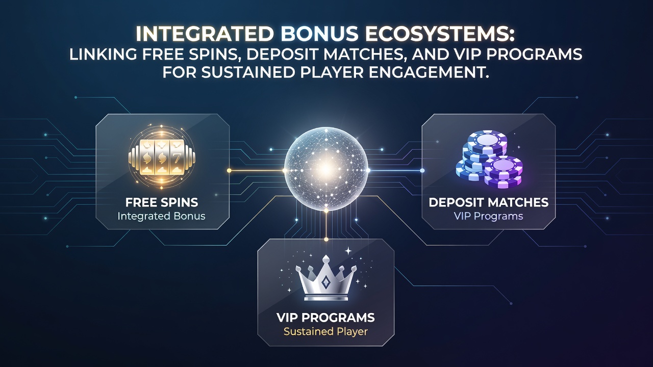 Visualisierung der Verknüpfung von Free Spins, Einzahlungs-Matches und VIP-Programmen in mobilen Casino-Apps