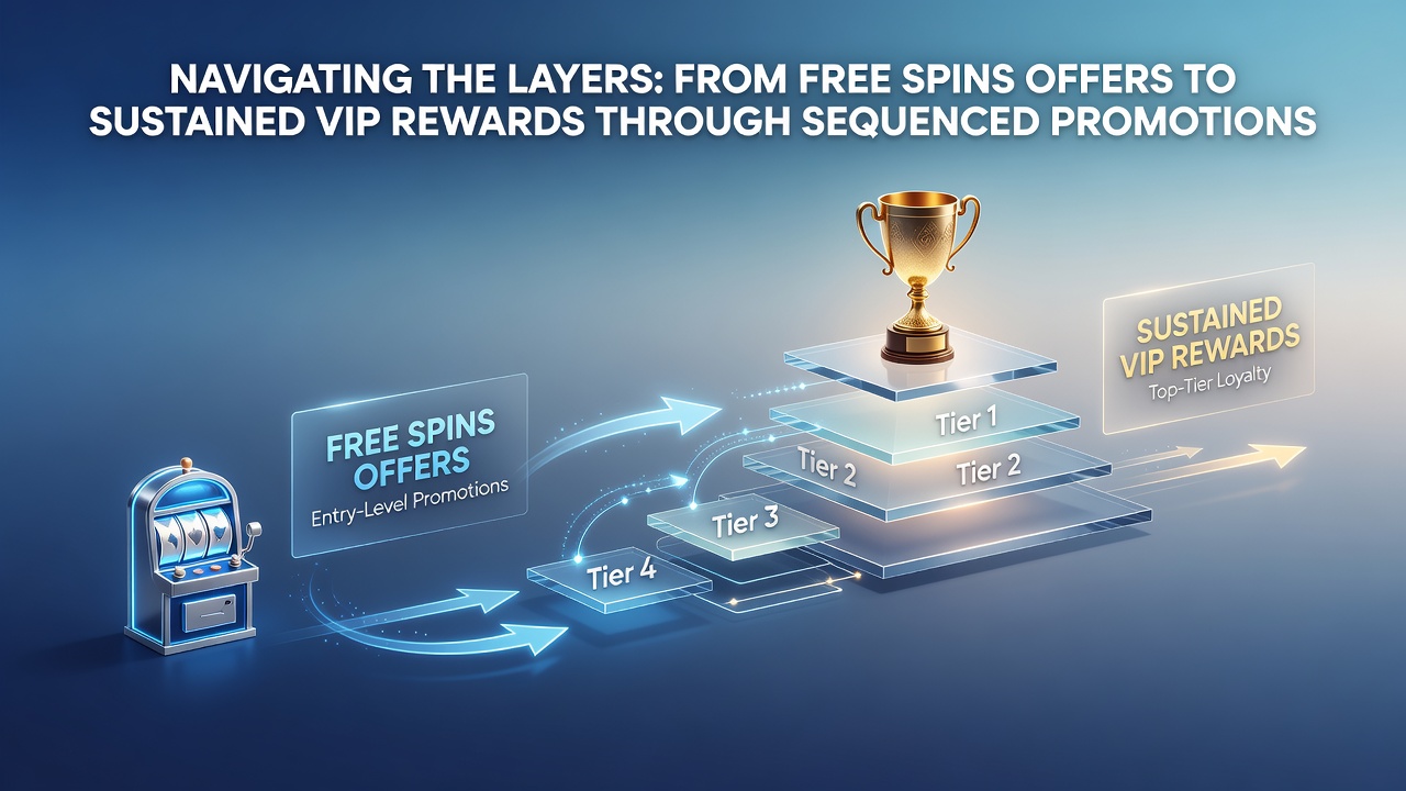 Darstellung des Aufstiegs von Free Spins zu VIP-Belohnungen in mobilen Casinos