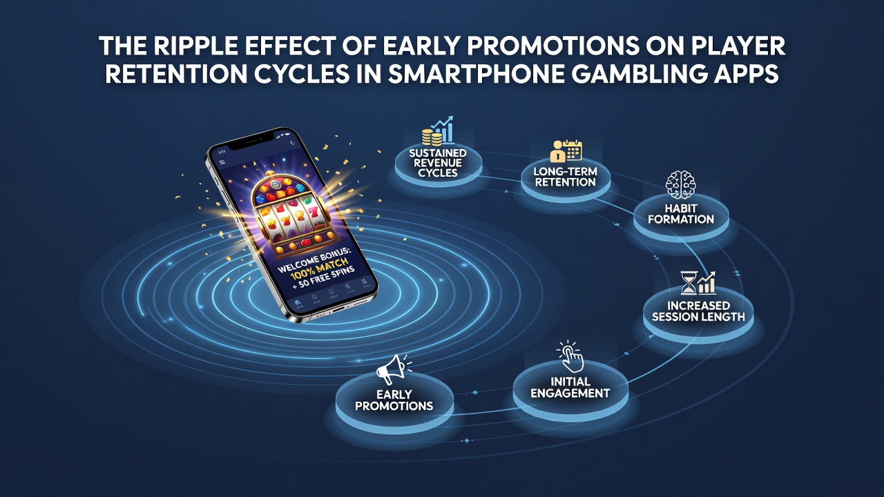 Grafik zeigt den Einfluss früher Promotionen auf Spielerzyklen in Smartphone-Apps