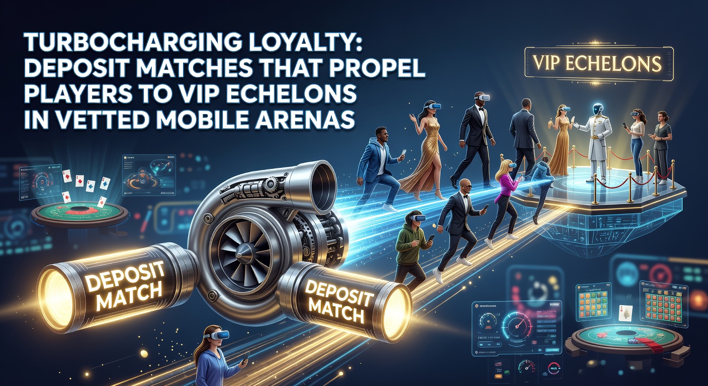 Smartphone mit Casino-App zeigt Einzahlungs-Match-Bonus und VIP-Stufenleiter in Aktion