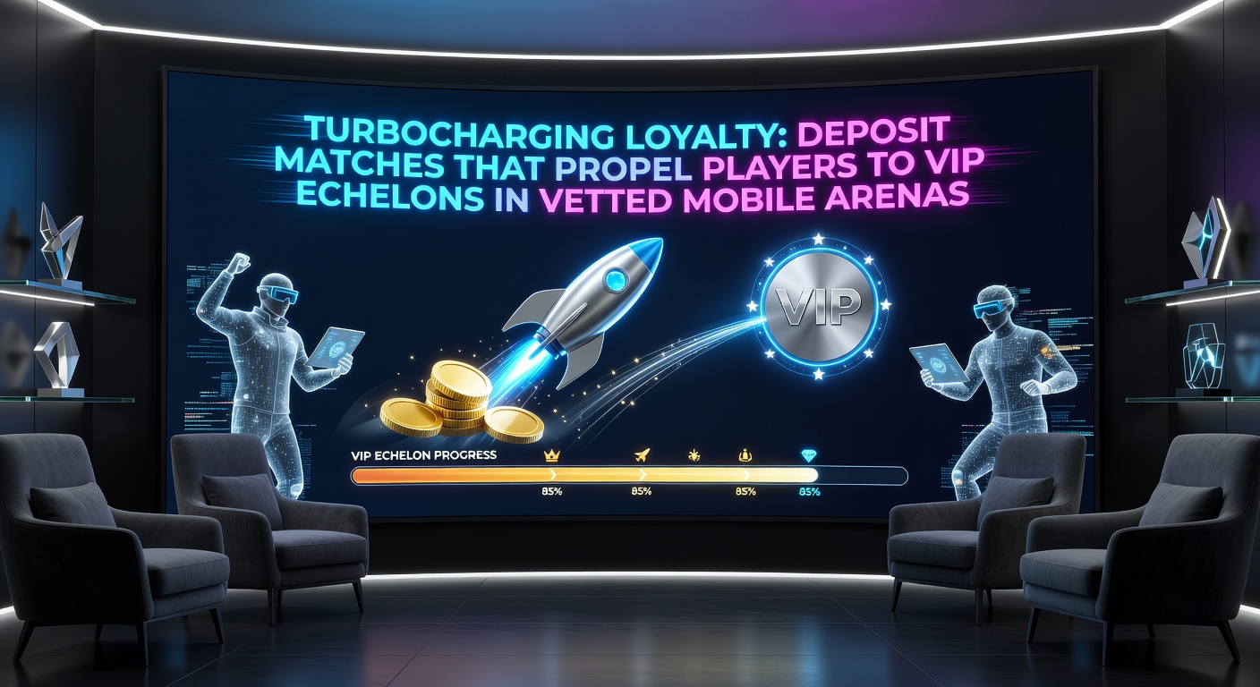 VIP-Level-Dashboard auf Mobile-App mit Deposit-Match-Alarm und Treuepunkten im Aufwind